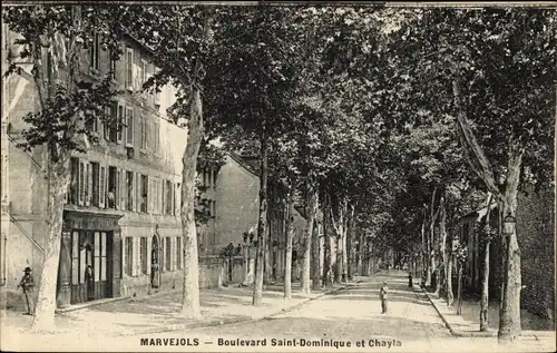 Ak Marvejols Lozère, Boulevard Saint Dominique et Chayla
