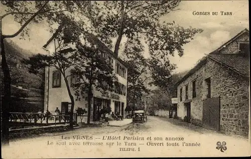 Ak Les Vignes Lozère, L'Hôtel Parisien