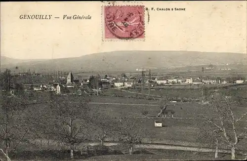 Ak Genouilly Saône et Loire, Vue générale