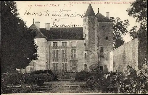 Ak Joncy Saône et Loire, Vue du Château