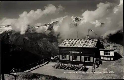 Ak Salzburg, Edelweißhütte mit Gr. Wiesbachhorn