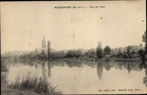 Ak Morannes Maine et Loire, Vue sur l'eau