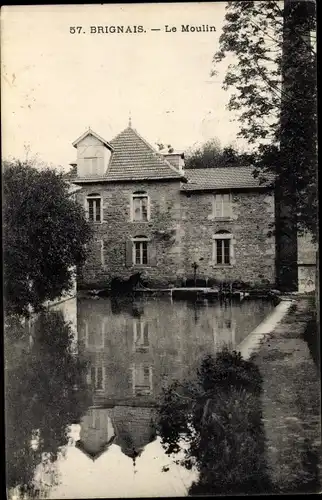 Ak Brignais Rhône, Le Moulin, Wassermühle