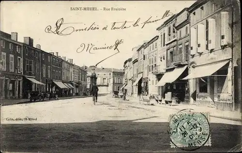 Ak Saint Mihiel Lothringen Meuse, Rue Fruitiere, Geschäfte