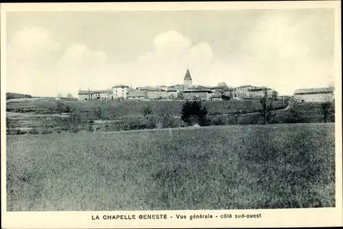 Ak La Chapelle Geneste Haute Loire, Vue générale