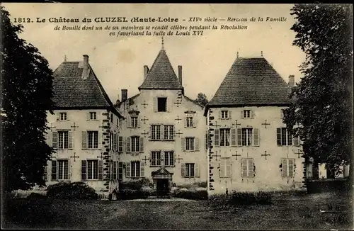 Ak Cluzel Haute Loire, Vue du Château