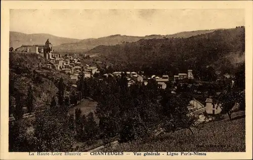 Ak Chanteuges Haute Loire, Vue générale