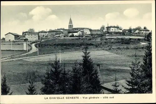 Ak La Chapelle Geneste Haute Loire, Vue générale