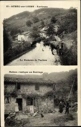 Ak Aurec sur Loire Haute Loire, Le Hameau de Tachon, maison rustique