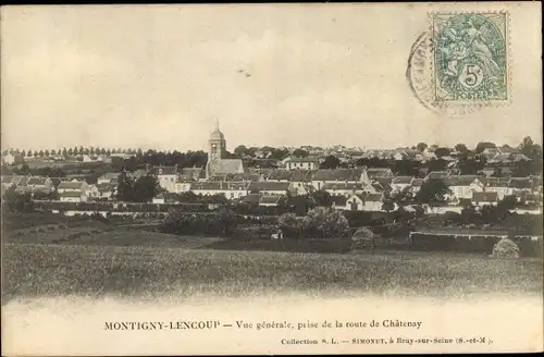 Ak Montigny Lencoup Seine et Marne, Vue générale