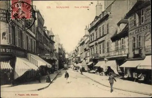 Ak Moulins Allier, Rue d'Allier