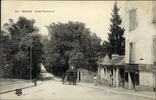 Ak Mende Lozère, Allée Piencourt