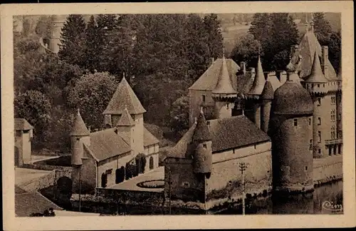 Ak Clayette Saône et Loire, Vue du Château