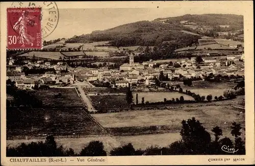 Ak Chauffailles Saône et Loire, Vue générale