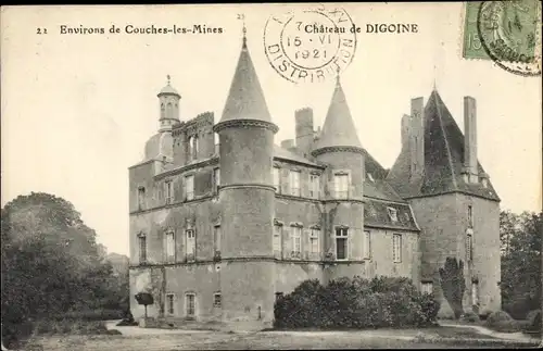 Ak Couches les Mines Saône et Loire, Château de Digoine