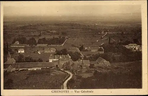 Ak Chenoves Saône et Loire, Vue générale