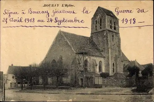 Ak Bouray Essonne, L'Eglise, Kirche