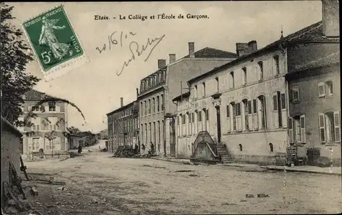 Ak Étain Lothringen Meuse, Le Collège et l'École de Garcons