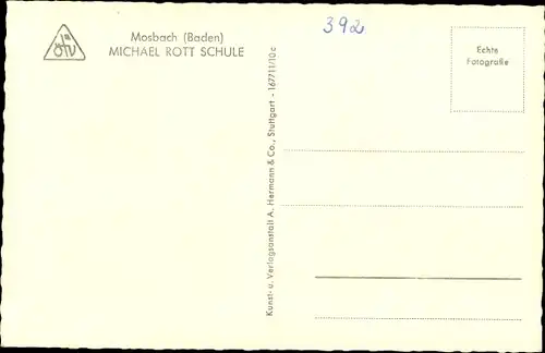 Ak Mosbach am Odenwald, Michael Rott Schule