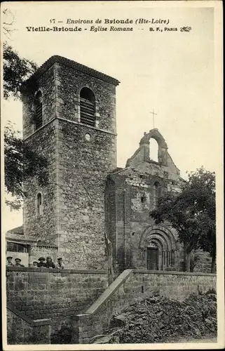 Ak Vieille Brioude Haute Loire, Église Romane