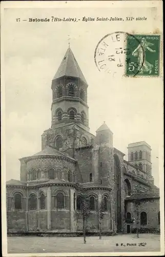 Ak Brioude Haute Loire, Église Saint Julien