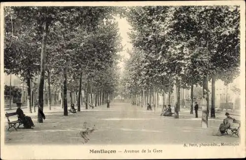 Ak Montlucon Allier, Avenue de la Gare