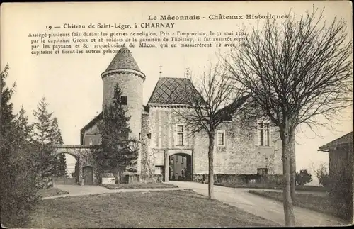 Ak Charnay Saône et Loire, Château de Saint Léger