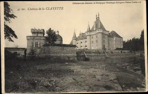 Ak Clayette Saône et Loire, Vue du Château