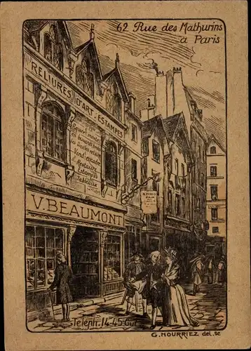 Künstler Ak Paris VIII., 62 Rue des Mathurins, V. Beaumont