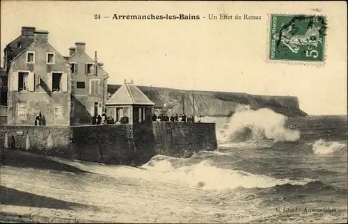 Ak Arromanches les Bains Calvados, Un Effet de Ressac