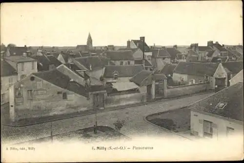 Ak Milly Essonne, Panorama der Ortschaft