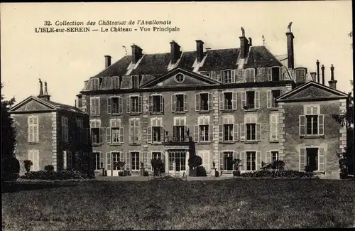 Ak L'Isle sur Serein Yonne, Le Chateau, vue principale