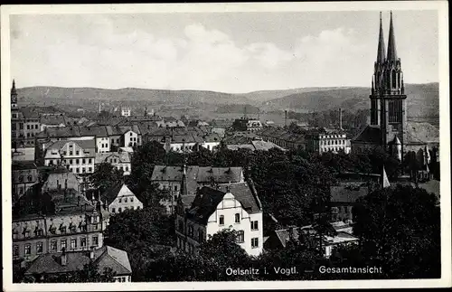 Ak Oelsnitz Vogtland, Gesamtansicht