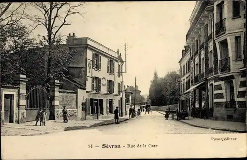 Ak Sevran Seine Saint Denis, Rue de la Gare