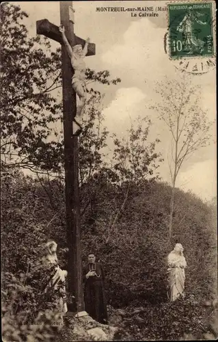 Ak Montreuil Maine et Loire, La Calvaire