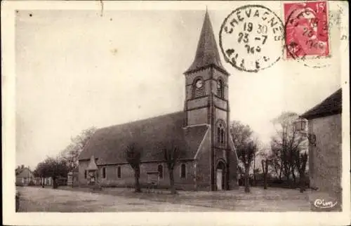 Ak Gannay sur Loire Allier, Eglise et la Place