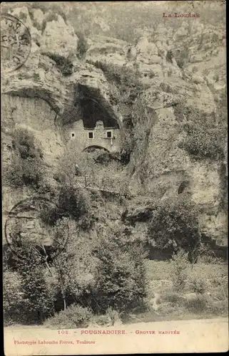 Ak Pougnadoire Lozère, Grotte Habitée