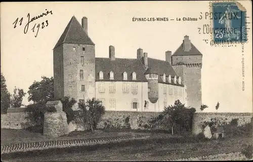 Ak Épinac les Mines Saône et Loire, Le Château