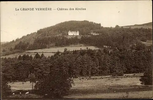 Ak Airelles Saône et Loire, Le Château, Vue générale