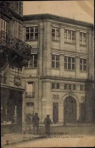 Ak Paris VIII., Rue d'Amsterdam, Petit Lycée Condorcet