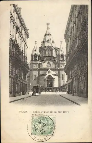 Ak Paris VIII., Eglise Russe de la rue Daru