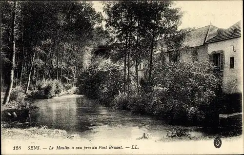 Ak Sens Yonne, Le Moulin à eau pres du Pont Bruant