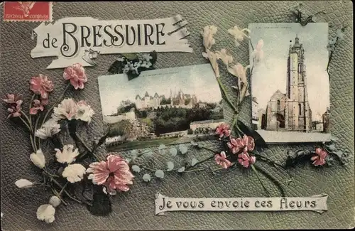 Ak Bressuire Deux Sèvres, Chateau, Eglise
