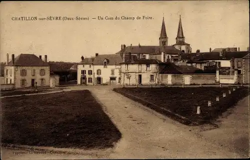 Ak Chatillon sur Sevre Deux Sèvres, Champ de Foire