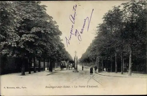 Ak Boulogne sur Seine Hauts de Seine, La Porte d'Auteil