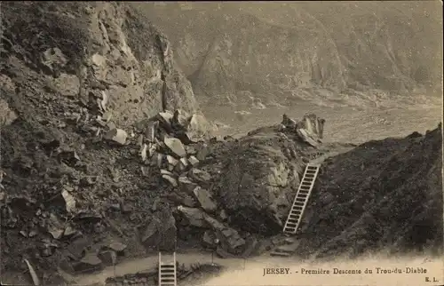 Ak Jersey Kanalinseln, Premiere Descente du Trou du Diable