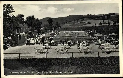 Ak Grund Wilsdruff in Sachsen, Klein Tirol, Hubertusbad