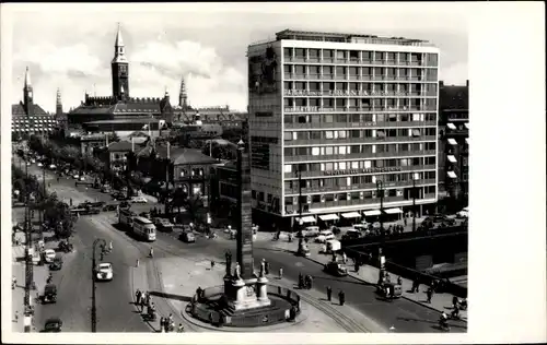 Ak København Kopenhagen Dänemark, Vesterbros Passage, Denkmal, Geschäftsgebäude