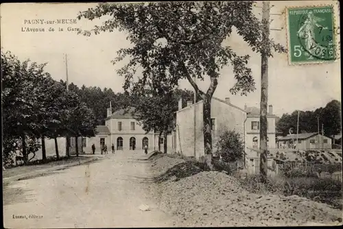 Ak Pagny sur Meuse Lothringen Meuse, L'Avenue de la Gare