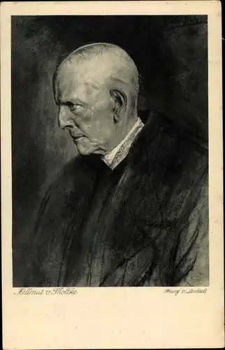 Künstler Ak Lenbach, Franz von, Generaloberst Helmuth Johannes Ludwig von Moltke, Portrait